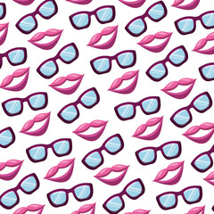 carnival festival sunglasses mouth female pattern