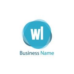 Initial Letter WL Logo Template Design