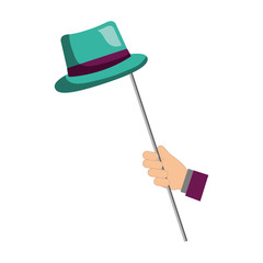 hand holding classic has in stick