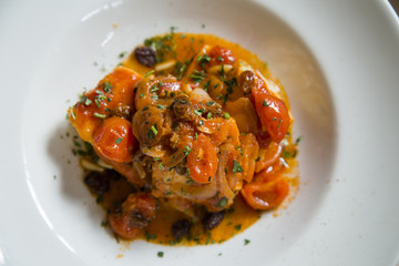 baccala and tomatoes roman plate