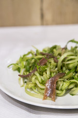 Puntarelle with anchovies in Rome