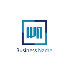 Obraz premium Initial Letter WN Logo Template Design