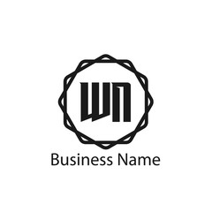 Initial Letter WN Logo Template Design