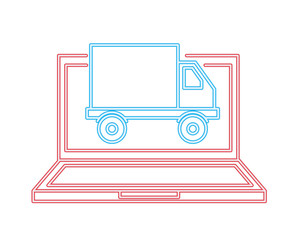 laptop computer truck delivery cyber monday