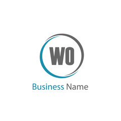 Initial Letter WO Logo Template Design