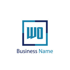 Initial Letter WO Logo Template Design