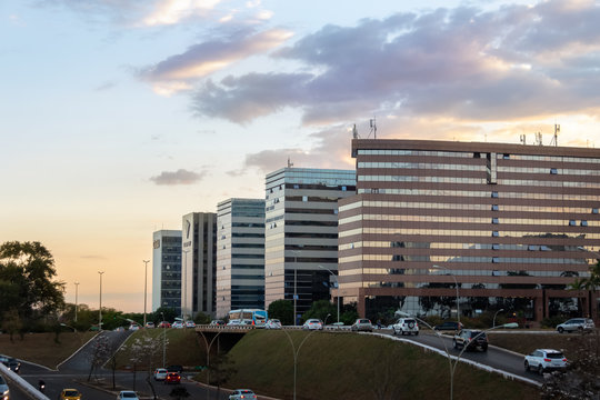 Brasilia Buildings at sunset  - Brasilia, Distrito Federal, Brazil