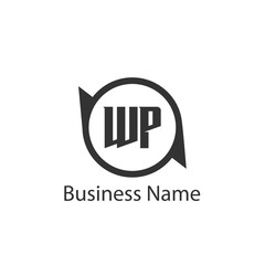 Initial Letter WP Logo Template Design