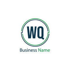 Initial Letter WQ Logo Template Design