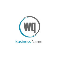 Initial Letter WQ Logo Template Design
