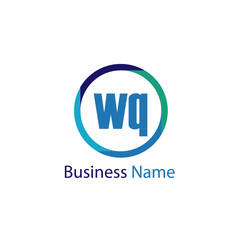 Initial Letter WQ Logo Template Design