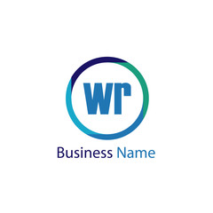Initial Letter WR Logo Template Design