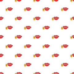 Lips pronounce letter a pattern. Cartoon illustration of lips pronounce letter a vector pattern for web
