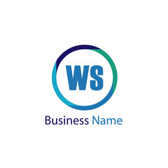 Initial Letter WS Logo Template Design