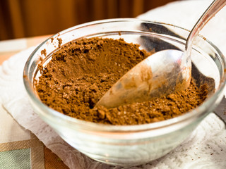 cocoa with spoon