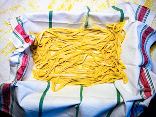 fresh pasta ready to be cooked