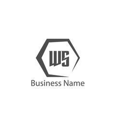 Initial Letter WS Logo Template Design