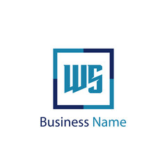 Initial Letter WS Logo Template Design