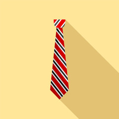 Textile tie icon. Flat illustration of textile tie vector icon for web design
