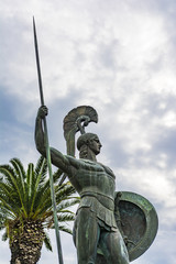 Statue of Achilles in Achilleion palace in Corfu island, Greece.
