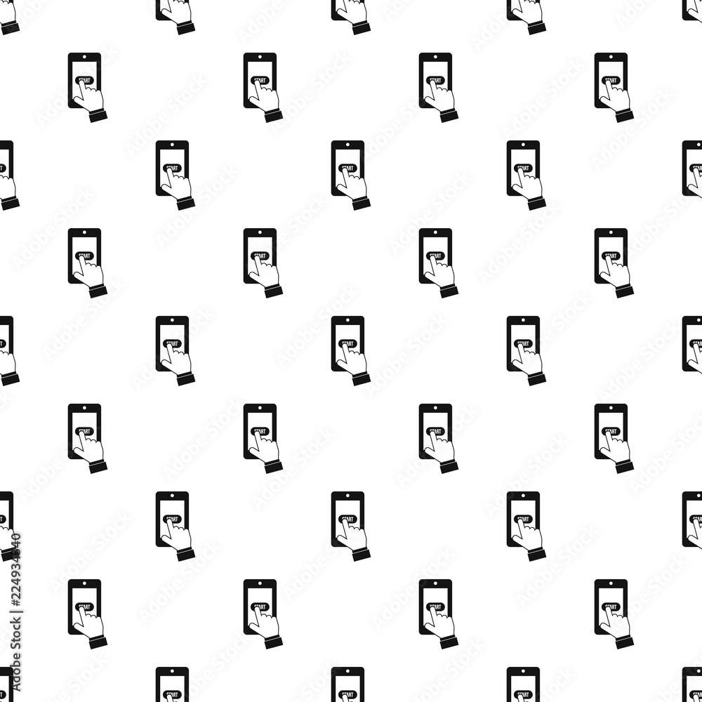 Poster play game on smartphone pattern. simple illustration of play game on smartphone vector pattern for w