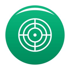 Objective of target icon. Simple illustration of objective of target vector icon for any design green