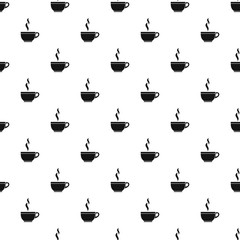 Obraz premium Cup of hot drink pattern. Simple illustration of cup of hot drink vector pattern for web design
