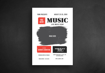 Music Event Flyer Layout