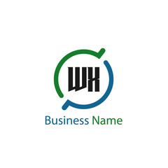 Initial Letter WX Logo Template Design