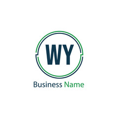 Initial Letter WY Logo Template Design