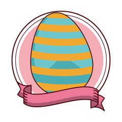 Easter egg round emblem