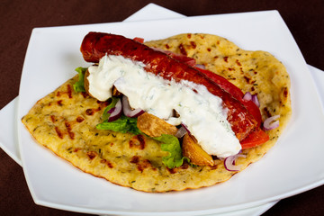 Greek traditional souvlaki