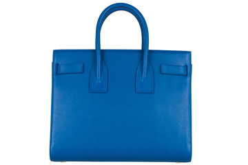 Bag on white background. Women's Italian branded designer bag isolated.