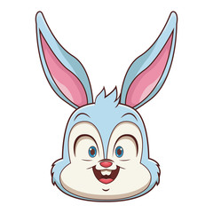 Rabbit cartoon face