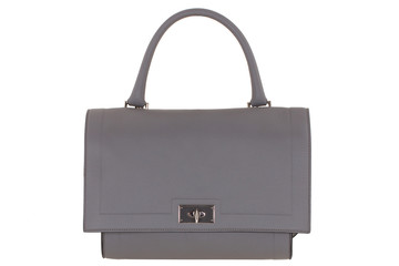 Bag on white background. Women's Italian branded designer bag isolated.