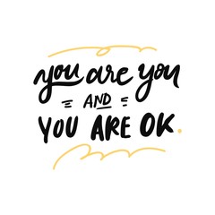 Mantra. Hand lettering illustration poster