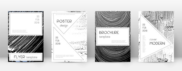 Cover page design template. Stylish brochure layout. Creative trendy abstract cover page. Black and 