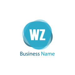 Initial Letter WZ Logo Template Design