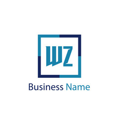 Initial Letter WZ Logo Template Design