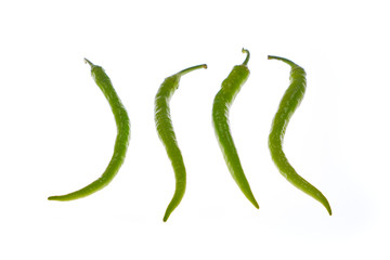 Green Pepper isolated on white background