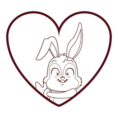 Rabbit with gloves cartoon