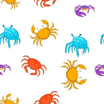 Crayfish pattern. Cartoon illustration of crayfish vector pattern for web