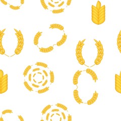 Wheat cereal pattern. Cartoon illustration of wheat cereal vector pattern for web