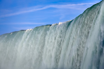 Water rushing over Niagara Falls