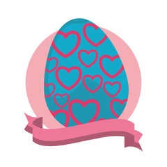 Easter egg round emblem
