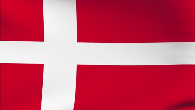 flag of denmark  waving animation