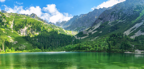 Naklejka na ściany i meble Mountain lake High Tatras National Park