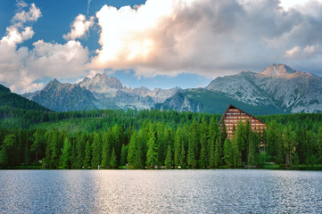 Mountain lake High Tatras National Park.