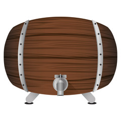 Wooden beer barrel