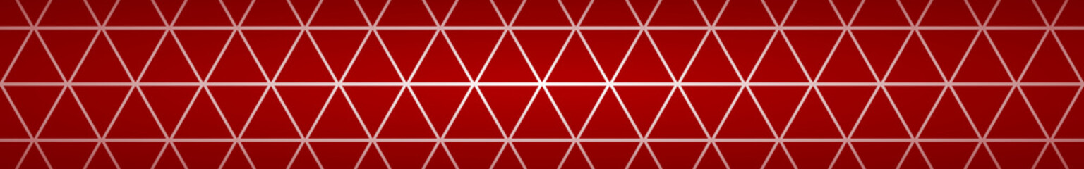 Abstract banner of small triangles in red colors